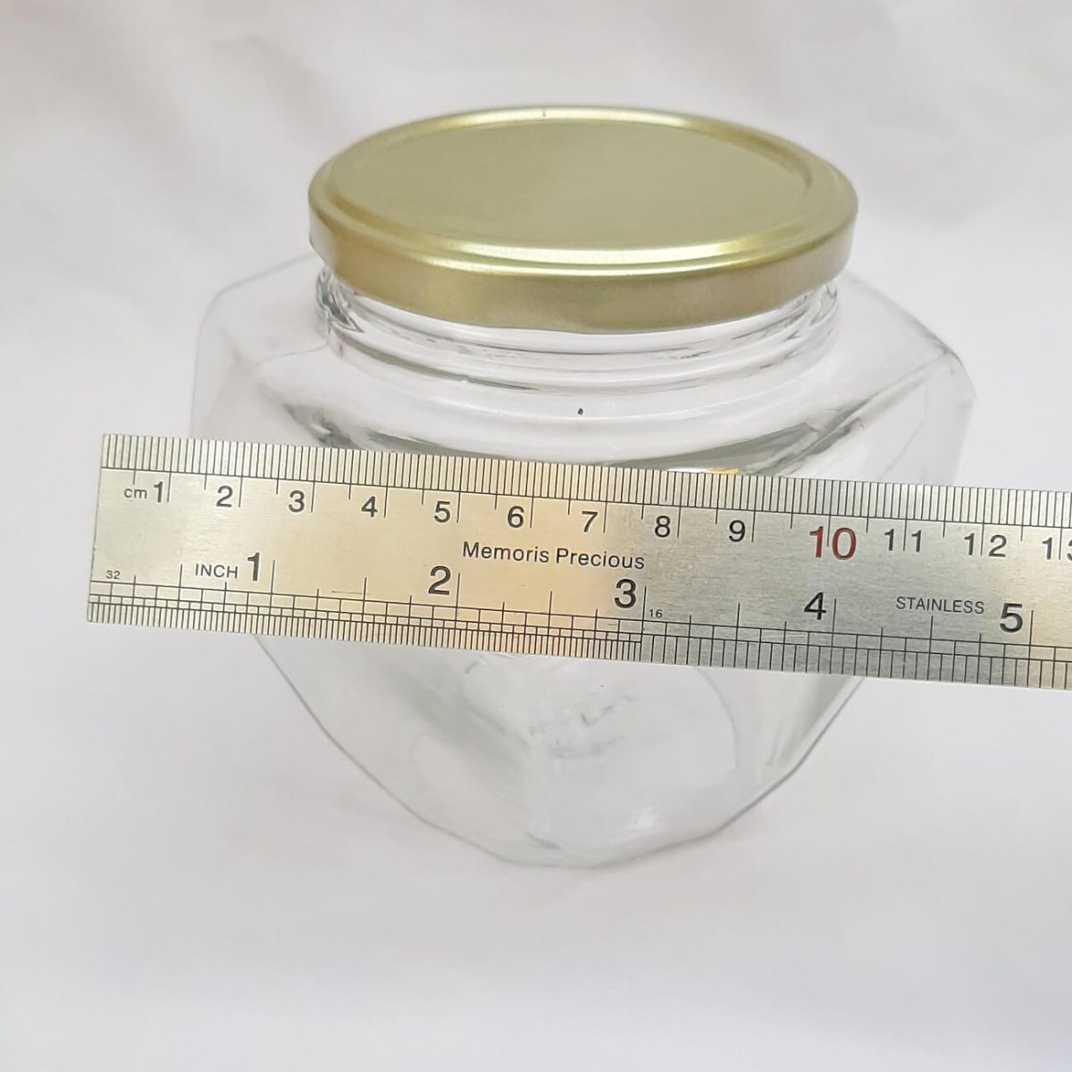 اندازه جار شیشه عسل الماس یک کیلو درب فلزی