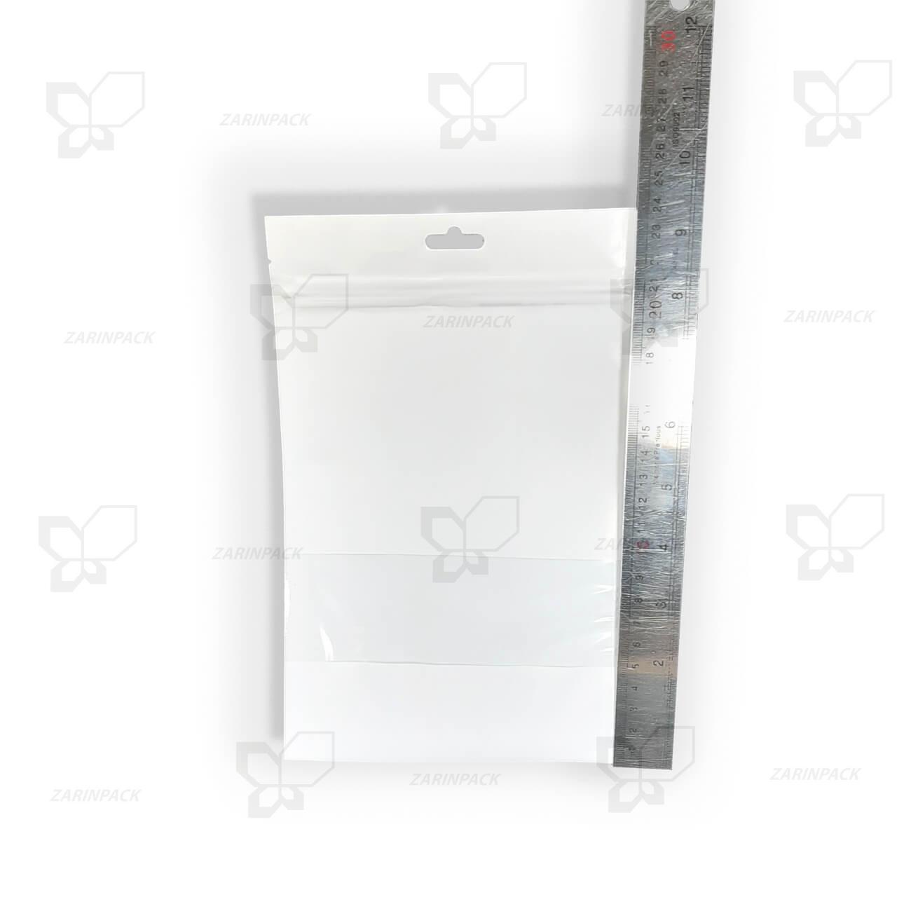 ابعاد پاکت گلاسه سفید زیپ دار 24×16 ابعاد پاکت گلاسه سفید زیپ دار 24×16