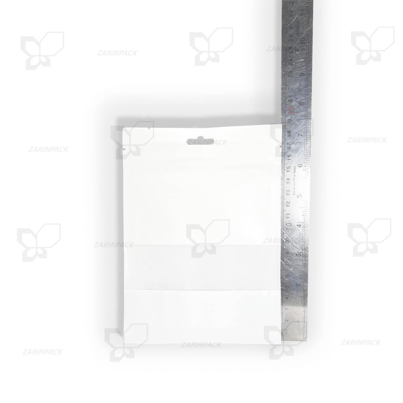 ابعاد پاکت گلاسه سفید زیپ دار 19×14 ابعاد پاکت گلاسه سفید زیپ دار 19×14
