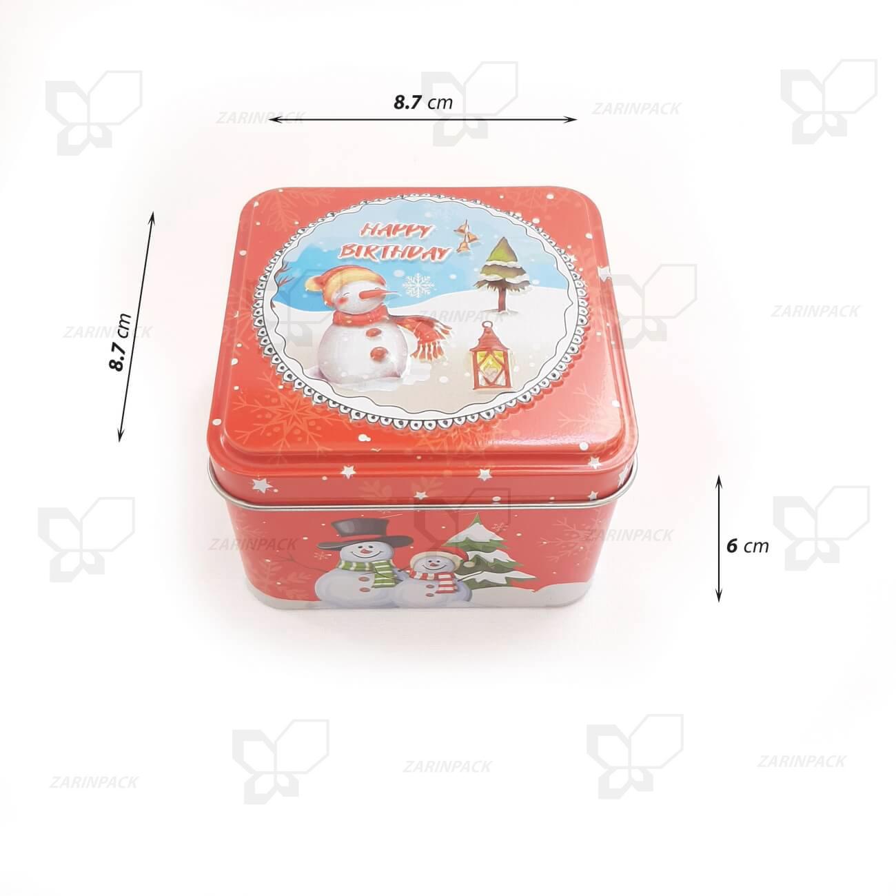 قوطی فلزی فانتزی طرح آدم برفی کریسمس قوطی فلزی فانتزی طرح آدم برفی کریسمس